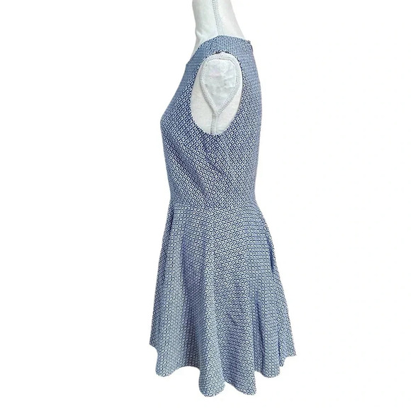 Diane von Furstenberg Jeannie Blue White Fit & Flare Mini Dress Size 6 NWT - Picture 9 of 16